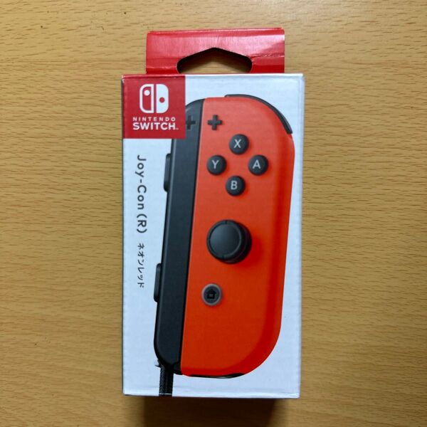 ★Nintendo Switch Joy-Con(R)ネオンレッド 純正ストラップ付 箱付 動作確認OK 使用僅少 美品