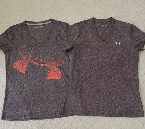 ■即購入OK■アンダーアーマーUNDERARMOUR■VネックTシャツ2点セット■レディースLサイズ