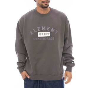 【SALE】★送料無料★2024秋冬 新品【ELEMENT/エレメント】FOR LIFE CREW トレーナー GRY メンズL BE022024
