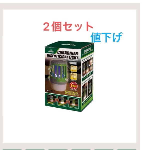 殺虫カラビナライト アウトドア キャンプ レジャー 電池式