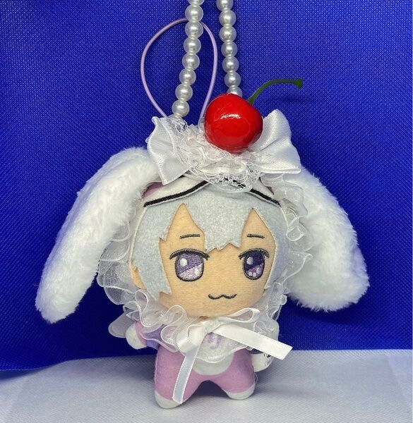 パールストラップ付き さくらんぼいちご 耳あり天使ドレス 10〜16cmぬいぐるみ対応 あんさんぶるスターズ アイドリッシュセブン