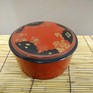 昭和レトロ■秋草　寿司桶(ちらし寿司)　蓋付き
