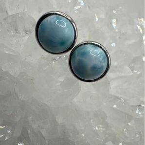 ラリマー ピアス ① S925 天然石