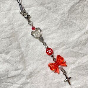 (29)ハンドメイド ビーズストラップ キーリング NiziU リマ