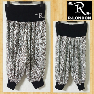 R-LONDON アールロンドン サルエルクロップドパンツ レオパード