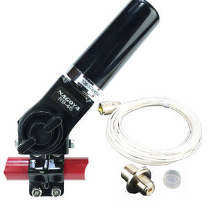 144/430MHz帯 9cmショートアンテナルーフレール パイプ モービルアンテナ基台(黒)RB-46+SC316(1.5D-2V相当)極細同軸ケーブル5m MJL-MP