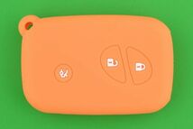 レクサス（LEXUS）・旧3ボタン・スマートキー用シリコンカバーケース★★オレンジ色_画像1