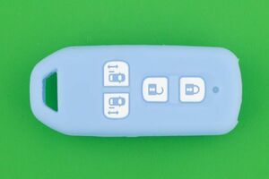 ホンダ（HONDA）・N BOX・4ボタン・スマートキー用シリコンカバーケース　★★ライトブルー色（薄い青色）