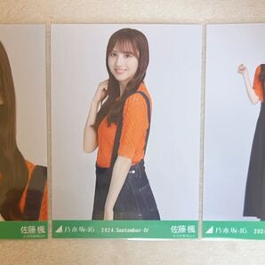 元乃木坂46 佐藤楓 生写真 ポロニット 3種コンプ