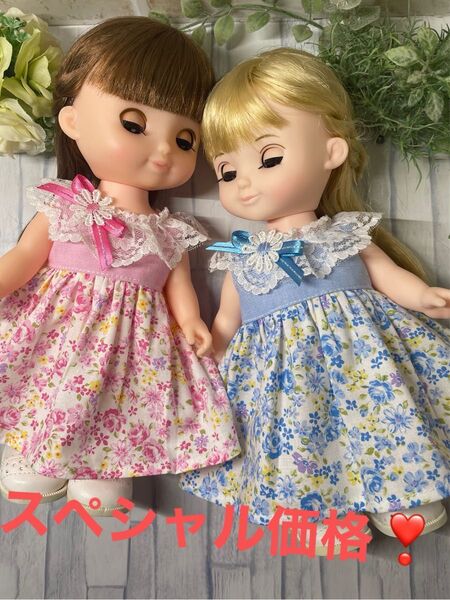 【オーダー】ソランちゃん*レミンちゃん*花柄ドッキングワンピース368