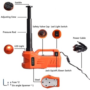 〇送料無料です！サイズ135mm-360mm DINSEN電動ジャッキ タイヤ交換用ジャッキカージャッキ 油圧式 Ledライト付 12V DC電気【a1916】