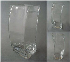 [未使用] KROSNO POLAND GLASS フラワーベース ポーランド・クロスノ社製 花瓶