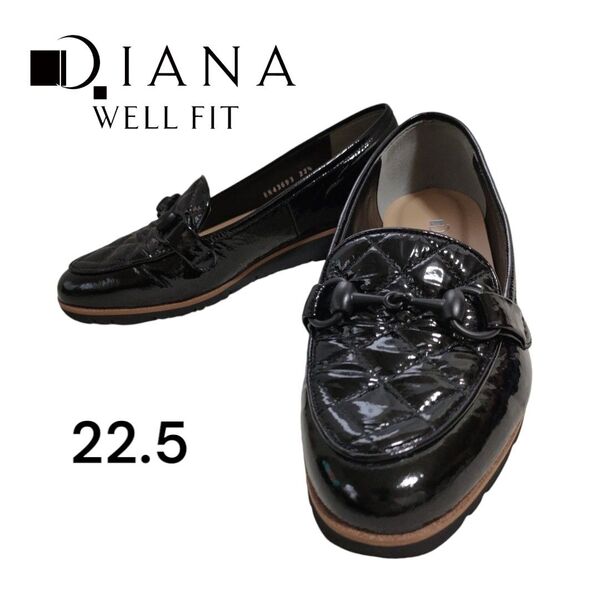 SALE!ダイアナ レディース エナメル ローファー ブラウン 22.5〜23