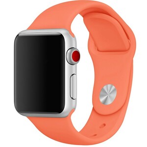 【本体サイズ38・40mm用】【25-オレンジ】Apple Watch シリコン スポーツバンド アップルウォッチ【Series1.2.3.4.5.6.SE対応】