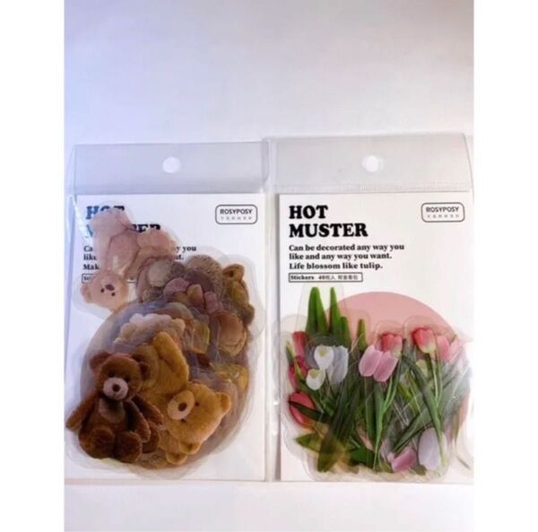 【新品】海外PET素材フレークシール2点 187