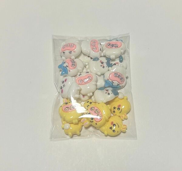デコパーツ ちいかわまとめ売り⑰ 20個入り ちいかわ ハチワレ プリント うさぎ ホイップデコ トレカデコ