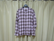 送料無料 nonnative ノンネイティブ S3312 HANDYMAN SHIRT COTTON TWILL OMBRE PLAID EUCALYPTUS ノーカラー 長袖シャツ チェックシャツ_画像1