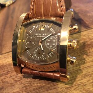  BVLGARY BVLGARIa show ma chronograph pure gold limited goods 