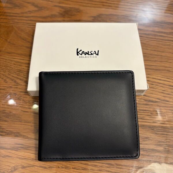 【未使用・新品】KANSAI SELECTION 二つ折り財布 ブラック