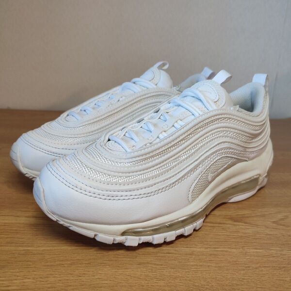 美品 大人気 NIKE AIR MAX 97 ALL WHITE W22.5