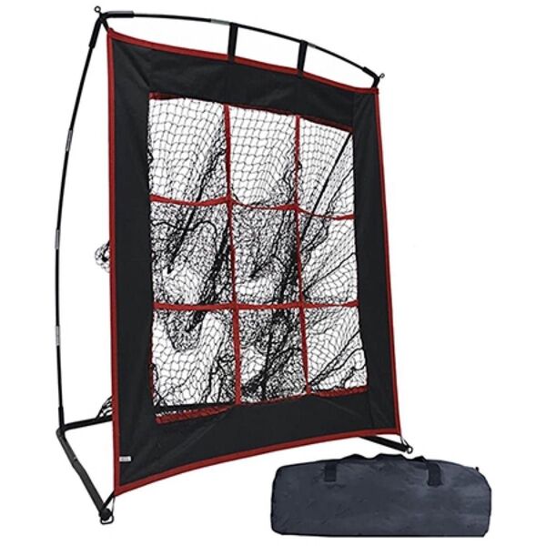 Galileo 野球ネット ピッチングネット 野球ターゲット ストラックアウト 1.2×0.9m 組み立て式 収納バッグとペグ付き
