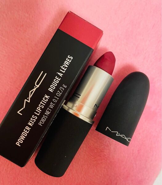 美品 MAC パウダー キス リップスティック (17 バーニング ラブ) 3g