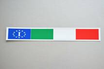 B_2■イタリア国旗バナーステッカー Sサイズ【2枚セット】■ヨーロッパ オリジナル 耐水シール FIAT 車やスーツケースに EU(1)_画像2