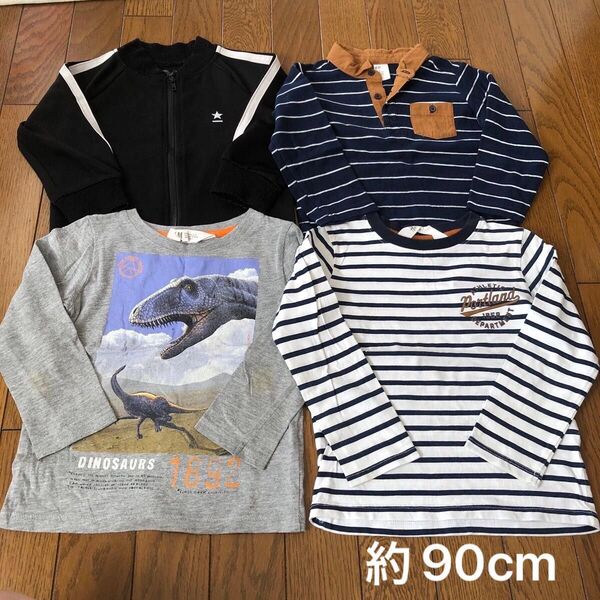 約90cm 子供服セット ジャージ ロンT 長袖シャツ ボーダー H&M 子供服 子供 キッズ