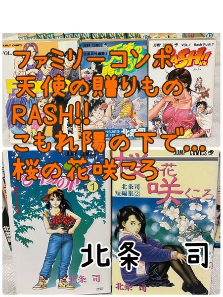 北条司 21冊まとめ売り 5タイトル ファミリーコンポ こもれ陽の下で 天使の贈り物 桜の花咲く頃 短編集 その他 初版あり