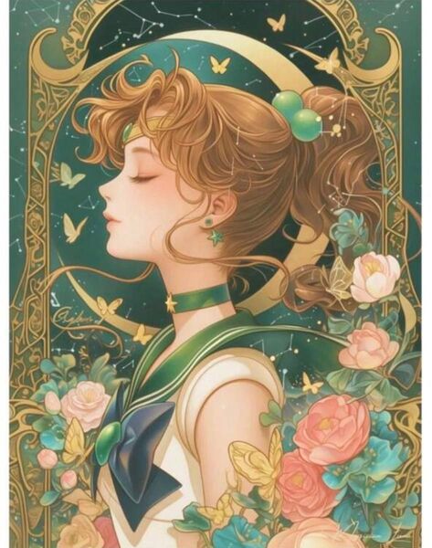 【未完成品】セーラームーン ジュピター ダイアモンドアート