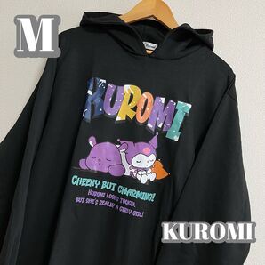 クロミ おやすみパーカー ブラック バク サンリオ トレーナー レディースM