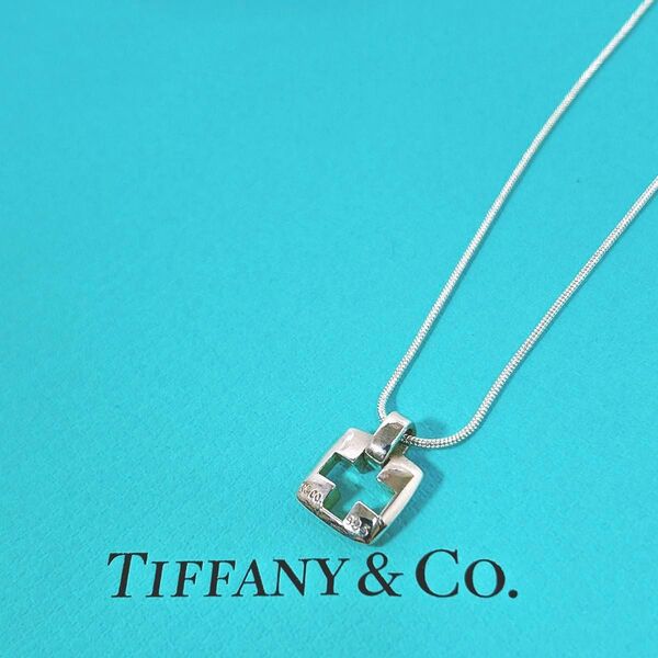 極美品 Tiffany オープンクロス ネックレス シルバー