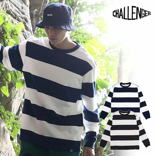 CHALLENGER チャレンジャー L/S HEAVYWEIGHT BORDER TEE Lサイズ