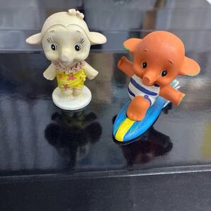 劇レア 陶器製サーファーサトちゃん&ビーチウエアのサトコちゃん