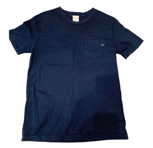 THE NERDYS 刺繍Tシャツ ブルー 半袖 その他 Uネック 春、夏 ポケットTシャツ NAVY