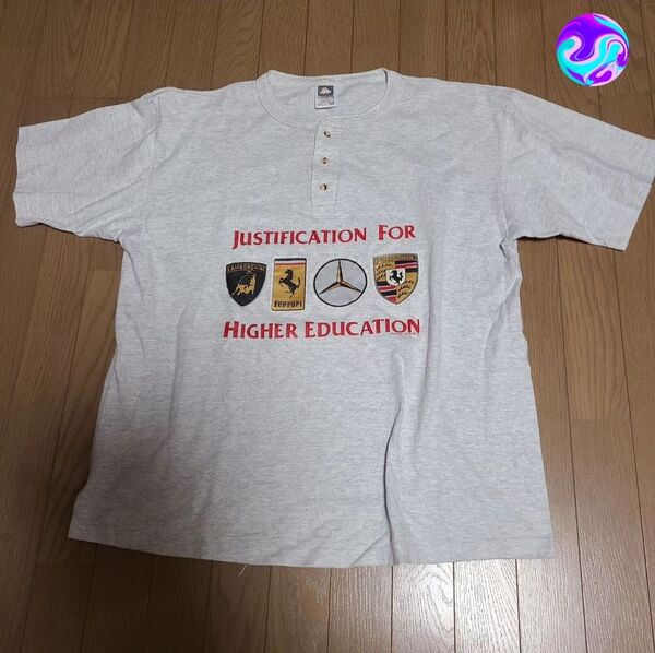外車 ランボルギーニ フェラーリ ベンツ ポルシェ ヴィンテージ 90s ヘンリーネック Tシャツ usa製