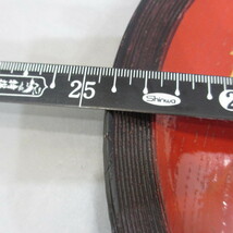 R　古い漆塗　丸盆　引き出物　約214g　現状品　売り切り _画像7