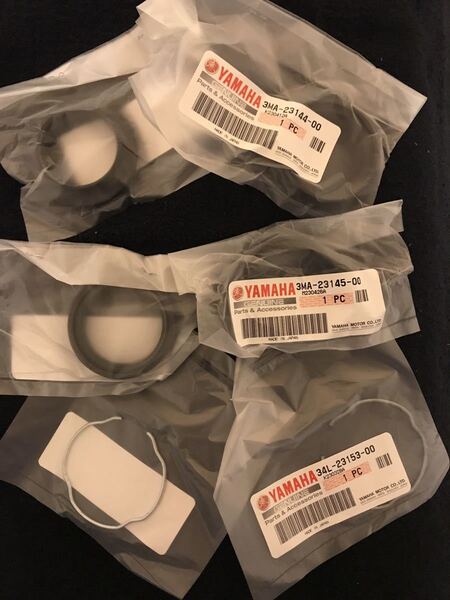 【YAMAHA】【XJR400】【フォークダストシール・オイルシール・オイルシールクリップ ~ 3点のSET(×2SET/1台分)】