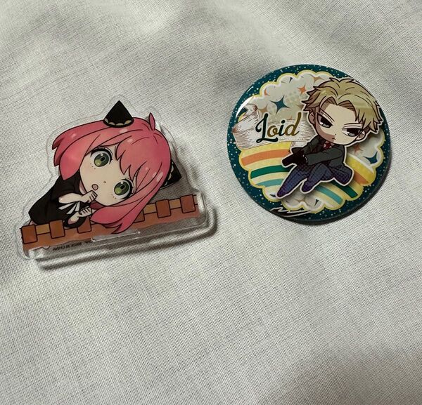 SPY×FAMILY ガチャガチャ缶バッジ ロイド クリップ アーニャ