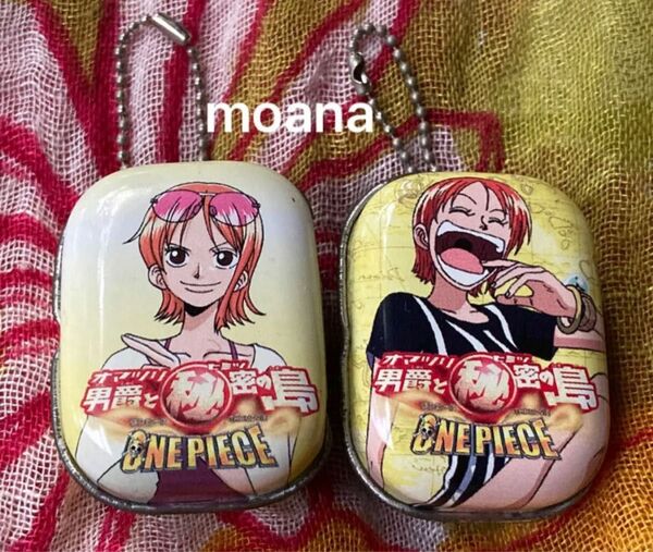 ワンピース 映画 オマツリ男爵と秘密の島 ミニ缶ケース ミニ缶 ケース 小物入れ 航海士 ナミ レア 当時もの
