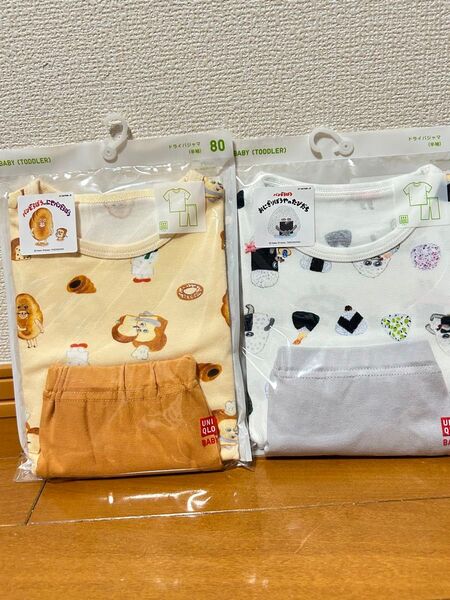 ユニクロ 半袖パジャマ キッズ UNIQLO ベビー ドライパジャマ パンどろぼう おにぎりぼうや 絵本 コラボ