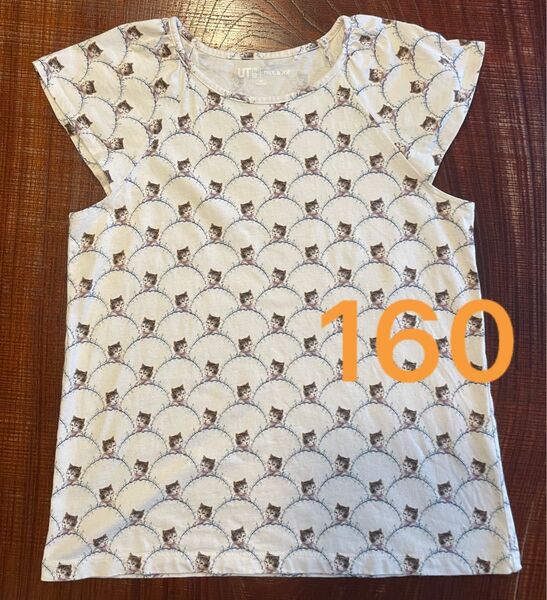 ユニクロ Paul&Joe ポール&ジョー 猫柄 Tシャツ 160cm