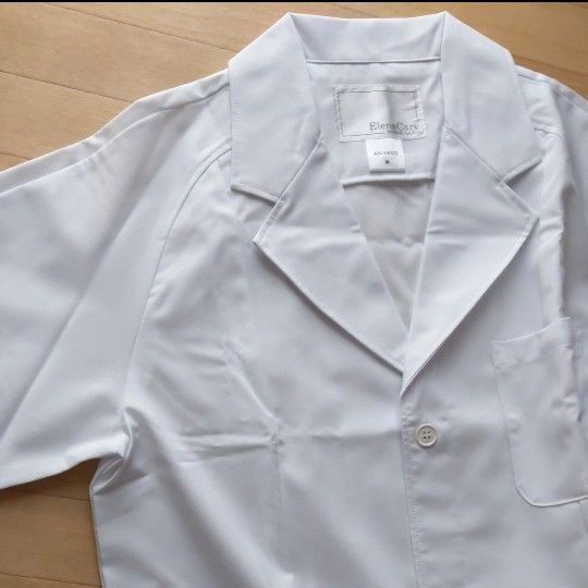 白衣Mサイズ 医師 薬剤師 技士 ElenaCare7分袖又は長袖 メンズ白衣 未使用品
