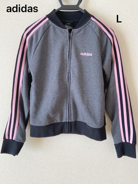 【adidas】ジャージ トラックジャケット スウェット地 L