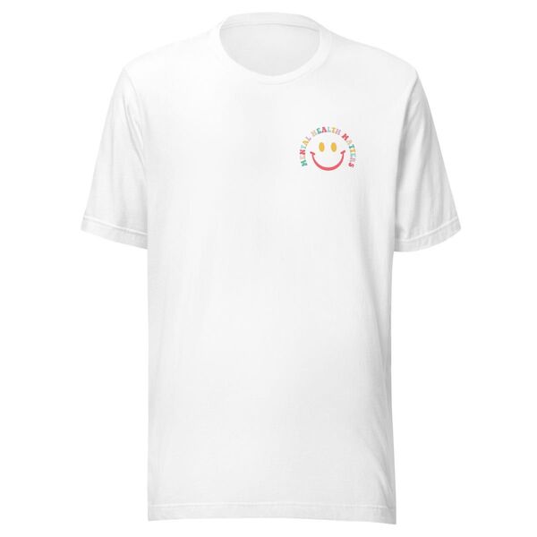Mental Health Matter スマイリー半袖Tシャツ ホワイト