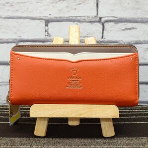 ★新品★ VASKA by moz シルフィーラウンドファスナー長財布 オレンジ