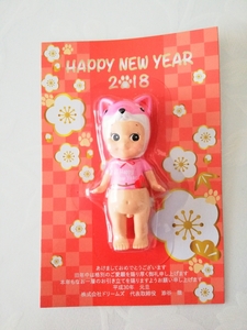  Sony Angel New Year’s card 2018 year . year dog Heisei era 30 year new goods unopened miniature figure not for sale rare item . dog 