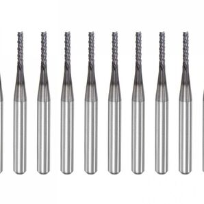 uxcell エンドミルCNCルータービット1.4mm x 8mm 左手 10本