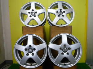 H1351 中古 4本 AGA Nordic ノルディック 14 x 5.5J +40 5H 100 シルバー VW フォルクスワーゲン POLO ポロ