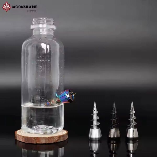 金属製の水ギセルスクリュー,水管ヘッド,タバコの水ギセルアクセサリー,23mm ラテ缶 水パイプ